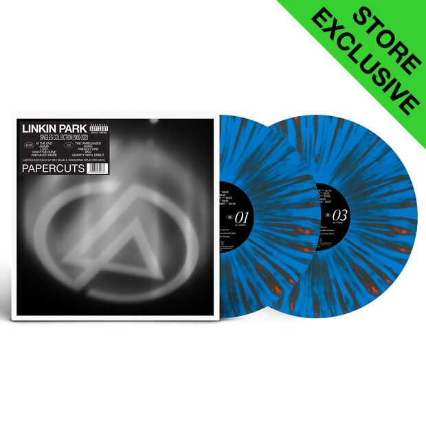 Papercuts Limited Edition Sky Blue & Tangerine Splatter Vinyl 2LP